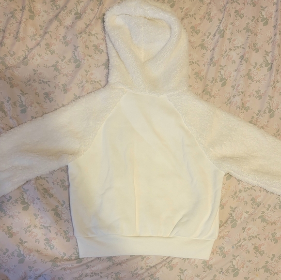 Shien Kids Zip Hoodie,size 5,white - Picture 3 of 3